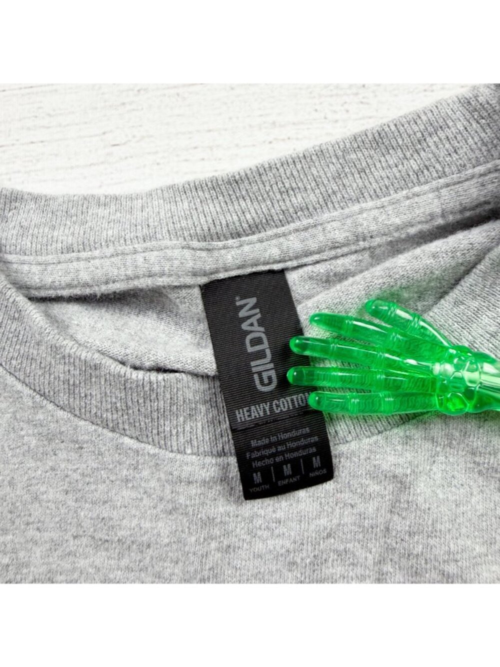 Gildan I Kicked My Way Through 100 Days School Long Sleeve Shirt Gray M - Picture 2 of 3